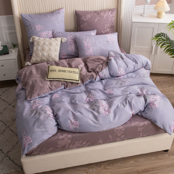 Комплект постельного белья 2-спальный с Евро простыней, поплин (Соцветие)